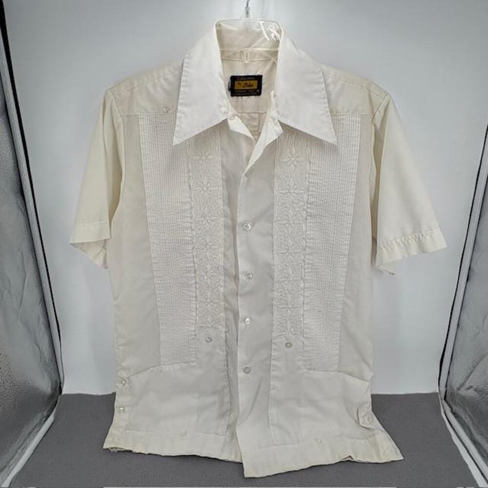 Vintage Collection by Duke 1960's White Cabana Shirt Size Medium
